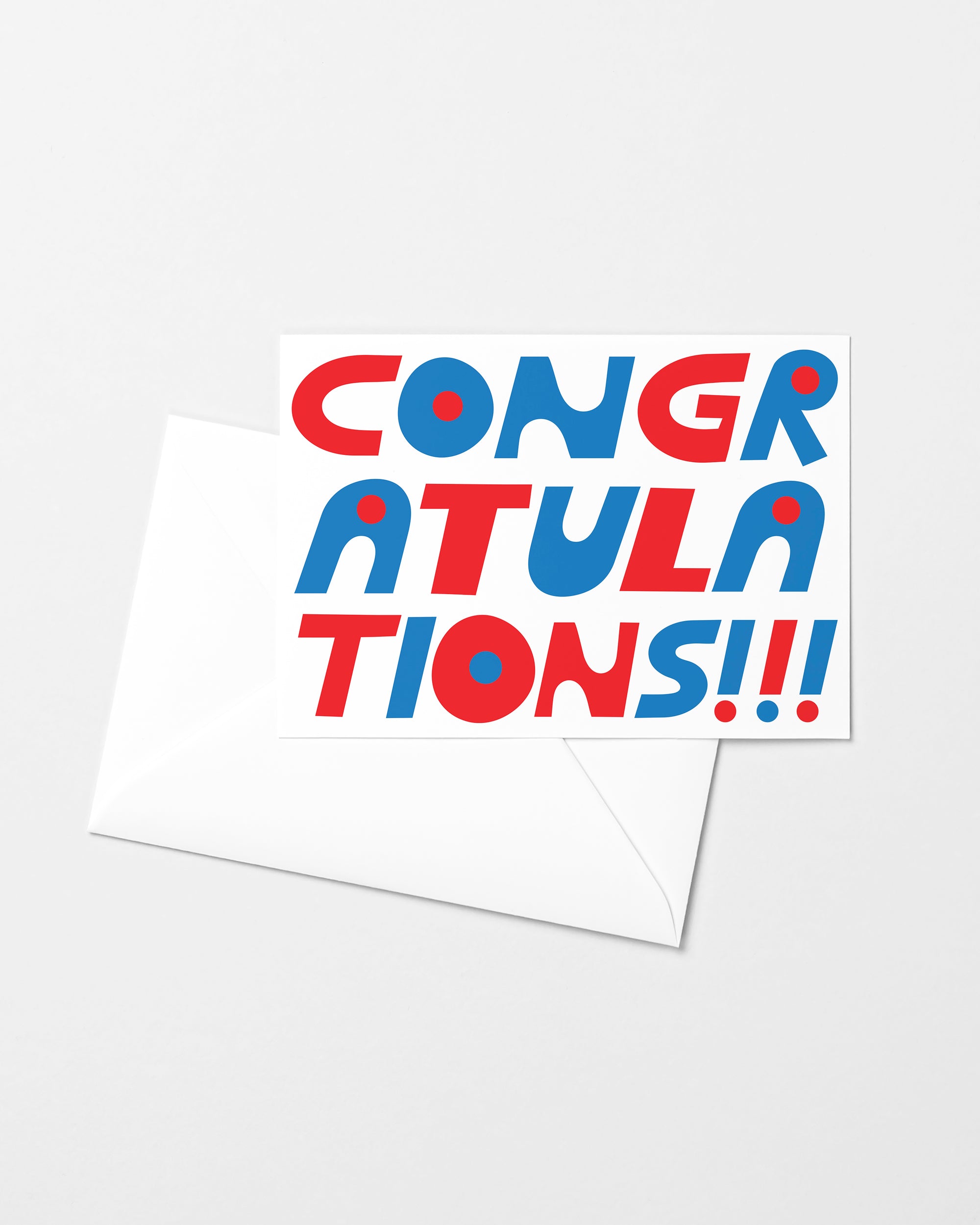 Congrats Exclaim Risograph Greeting Card