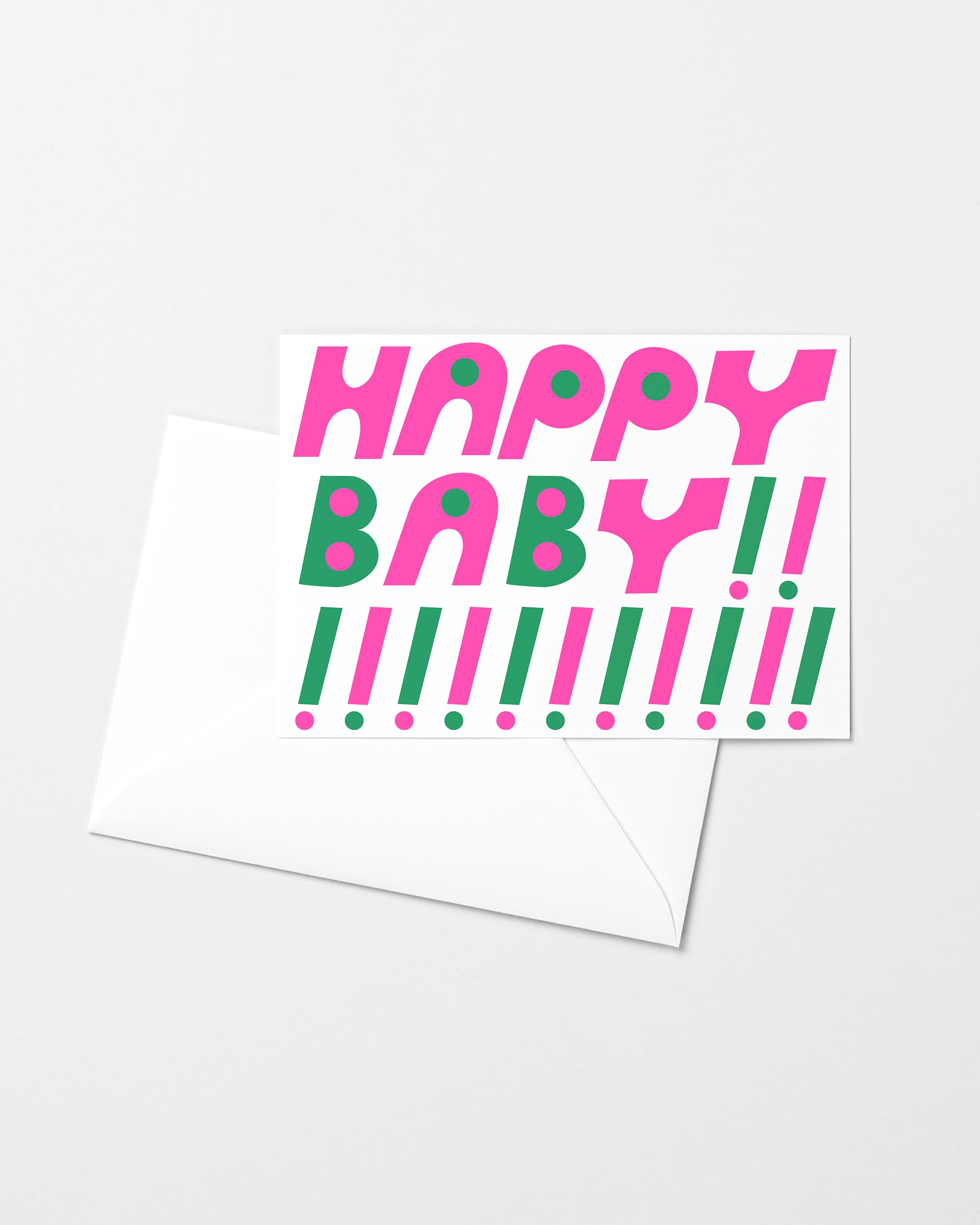 Happy Baby Exclaim Risograph Greeting Card