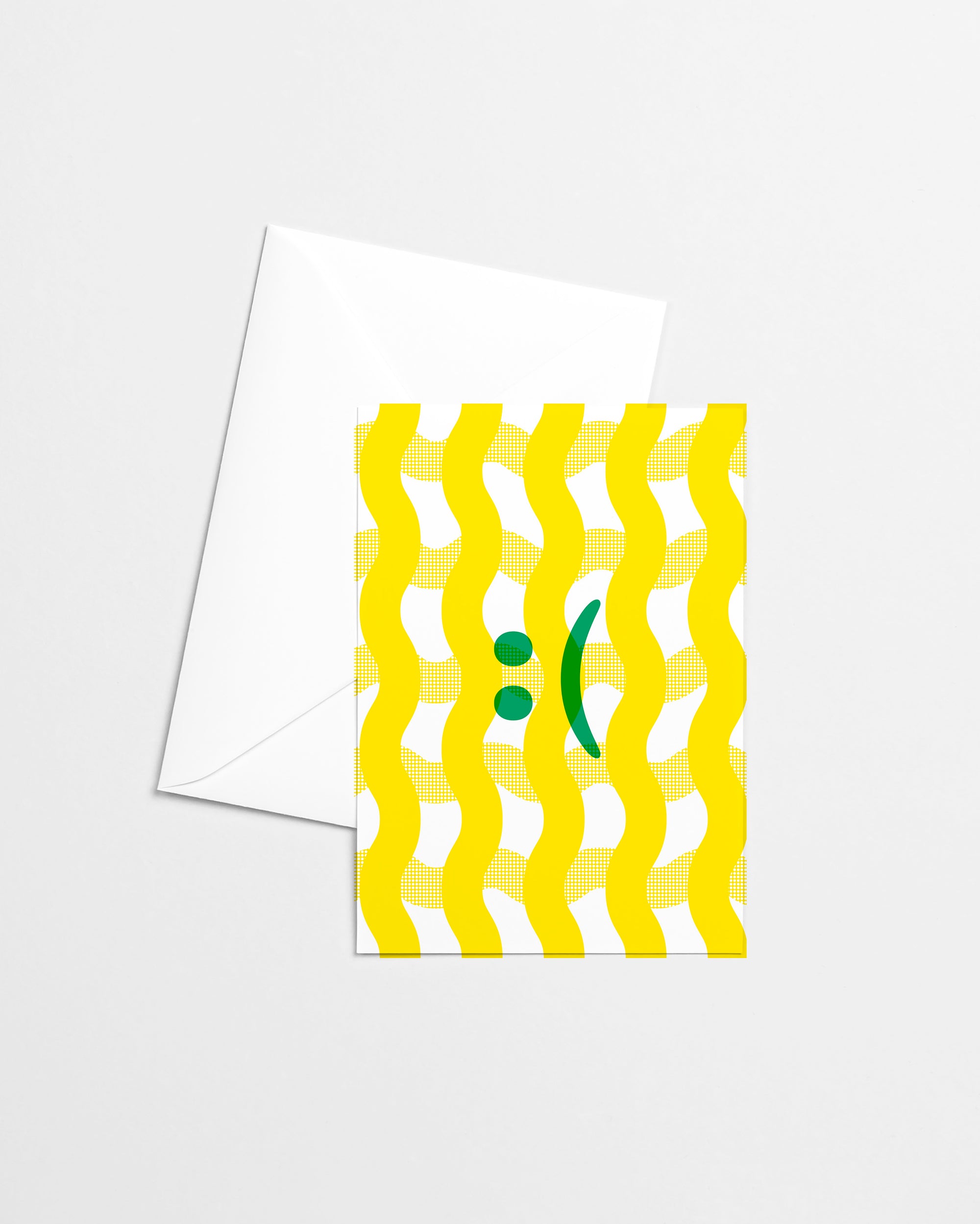 Emoji Sad Face Risograph Greeting Card