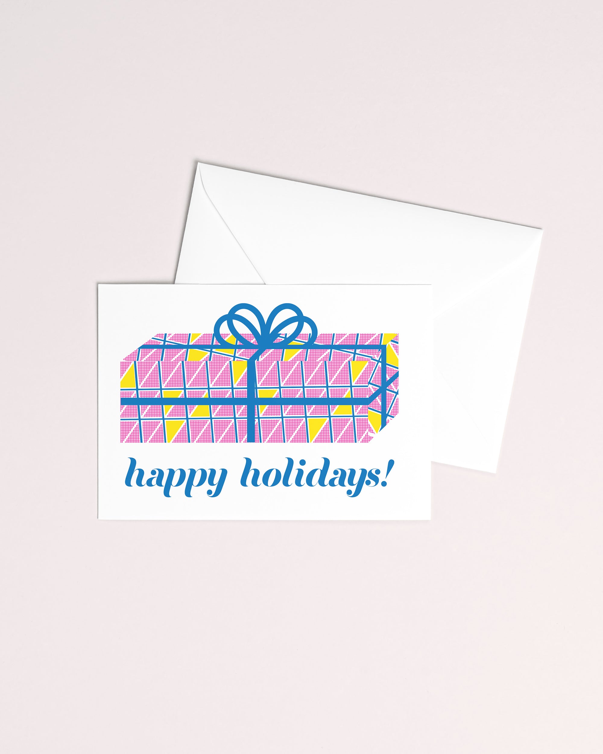 Diamond Present Risograph Holiday Greeting Card