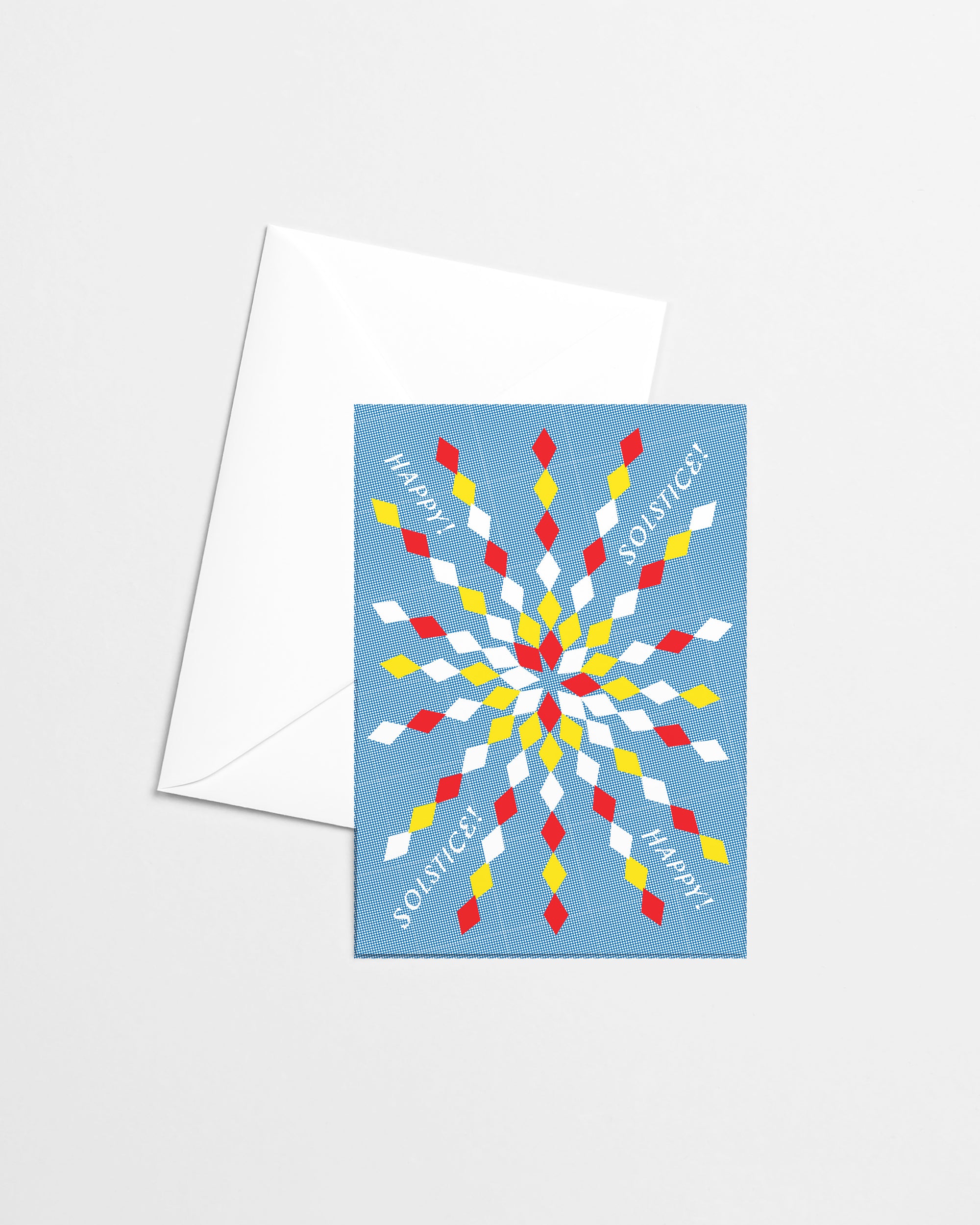 Happy Solstice Mid Mod Star Greeting Card