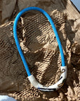 Abstract Drawings + Blue Rope • Ceramic Necklace