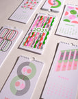 2025 Abstract Shapes Modern Risograph Wall Calendar