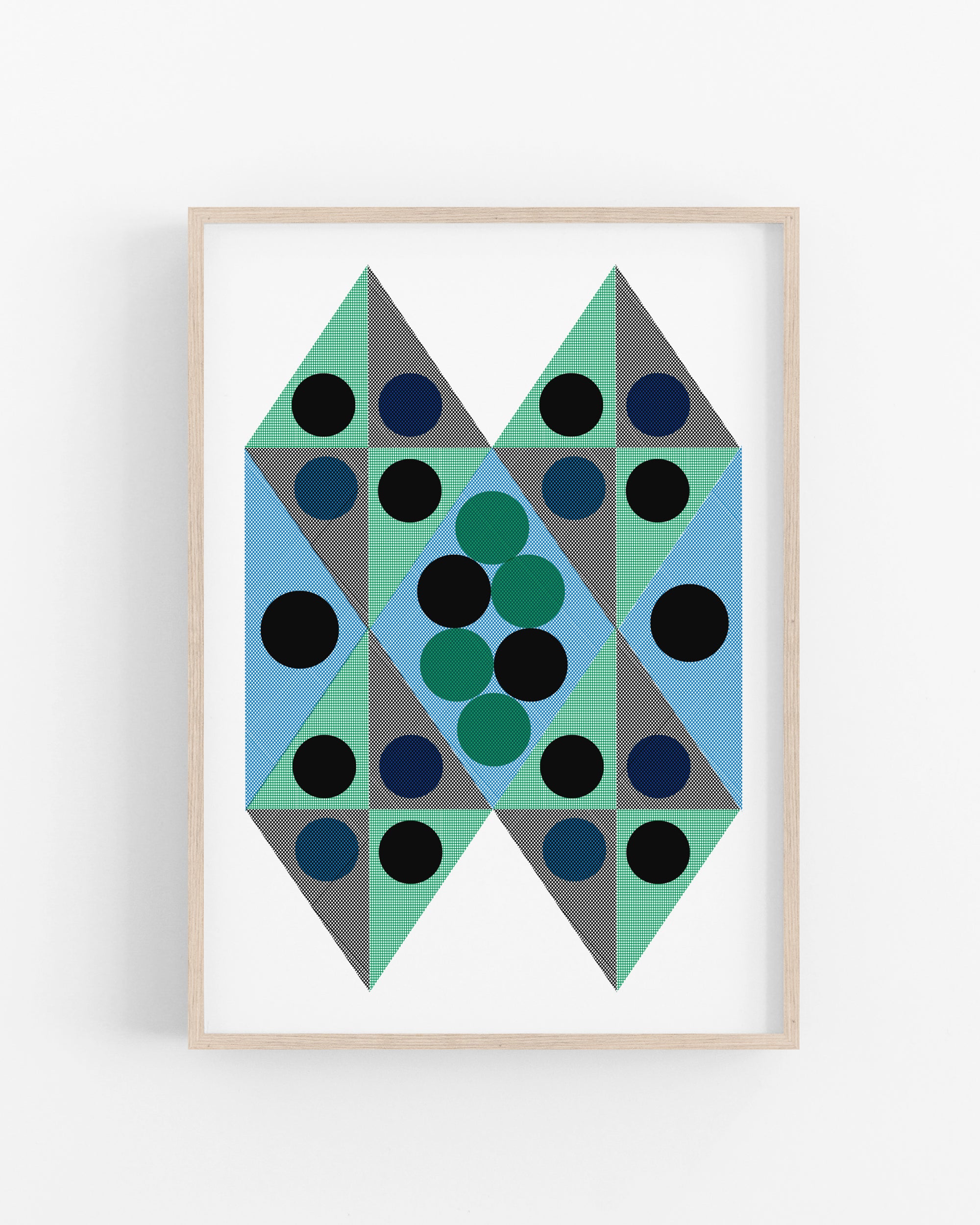 Kite • Blue • Modern Risograph Print