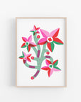 Paperclip Flowers • Modern Risograph Print