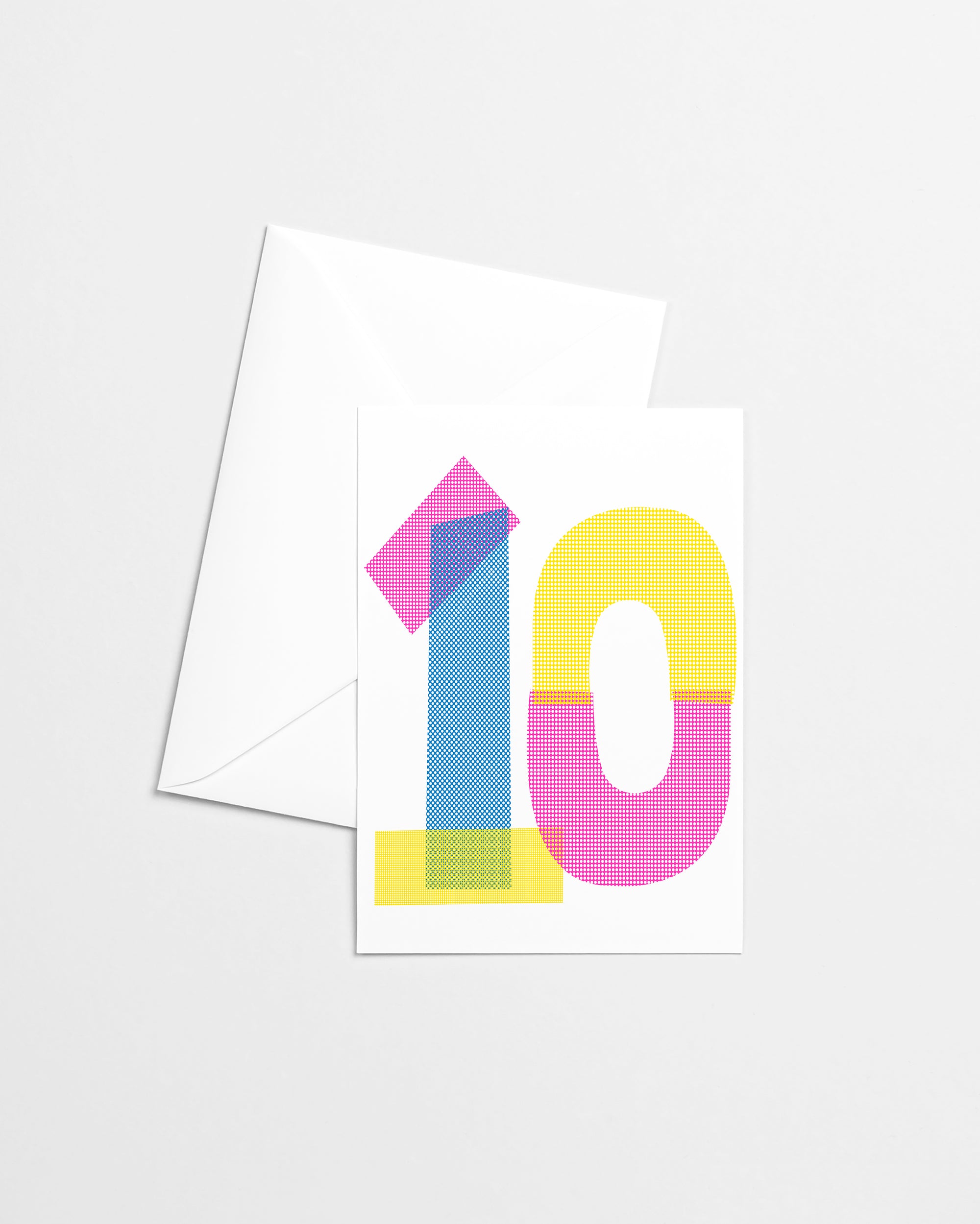 10th Birthday Risograph Greeting Card