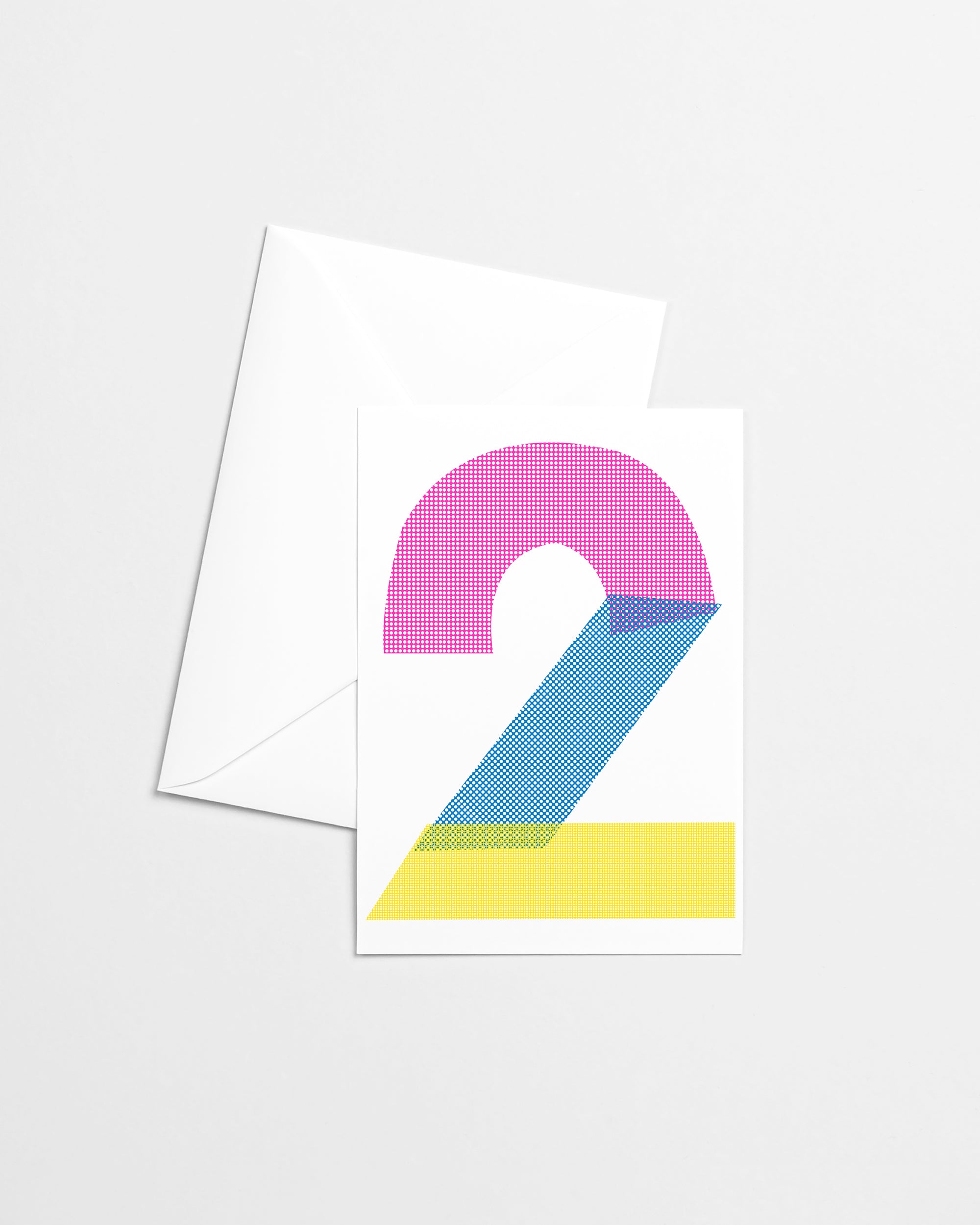 2nd Birthday Risograph Greeting Card