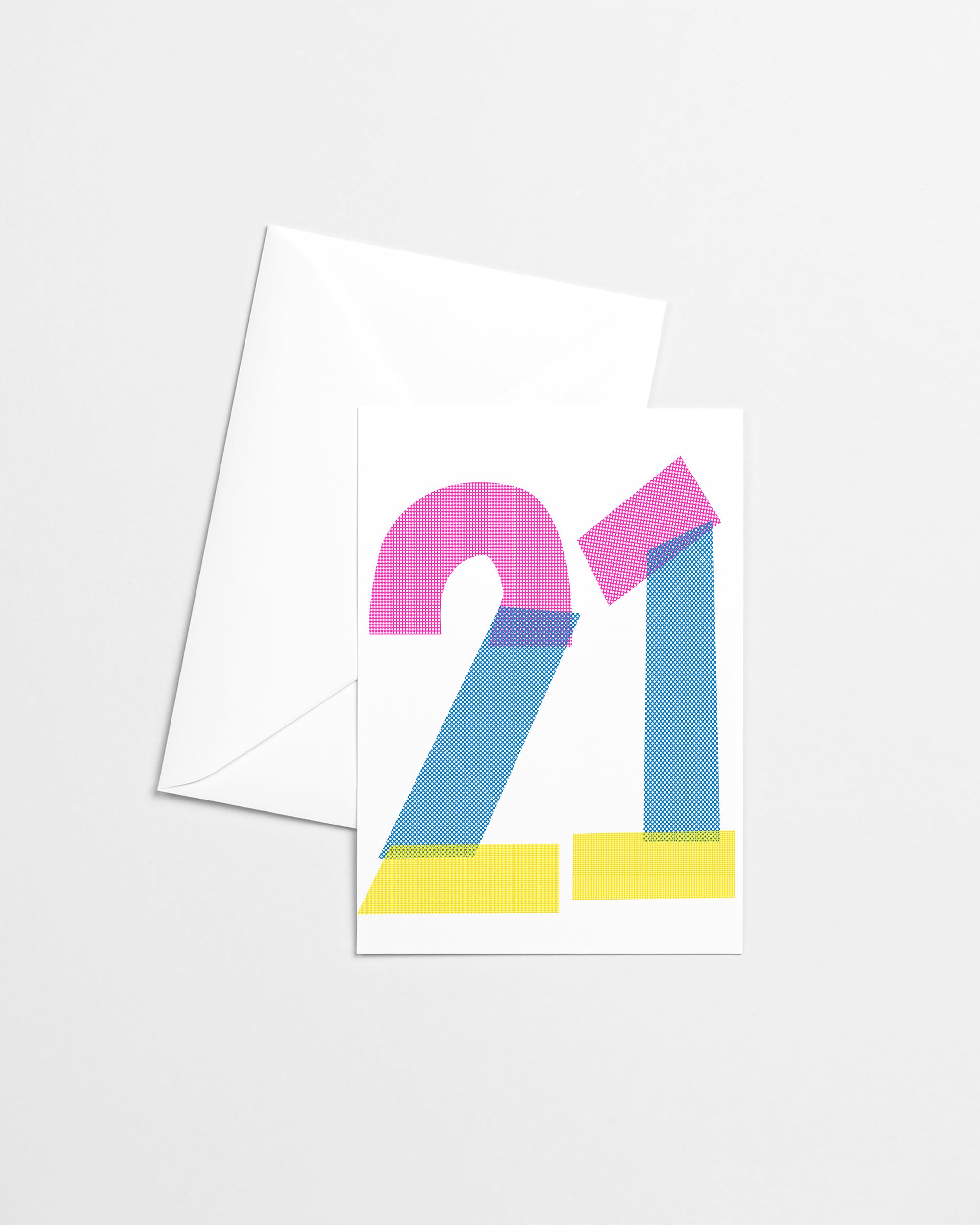21st Birthday Risograph Greeting Card