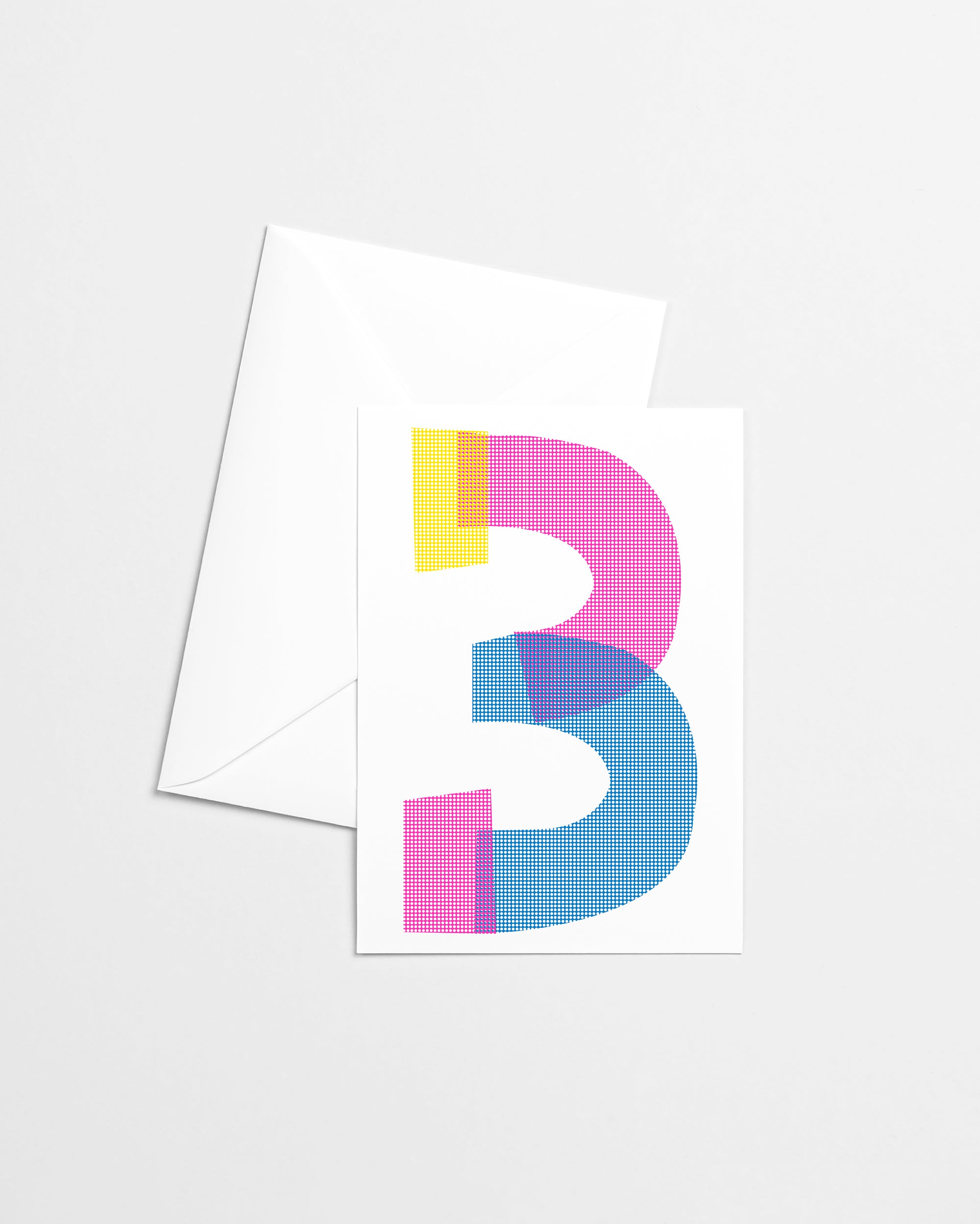 3rd Birthday Risograph Greeting Card