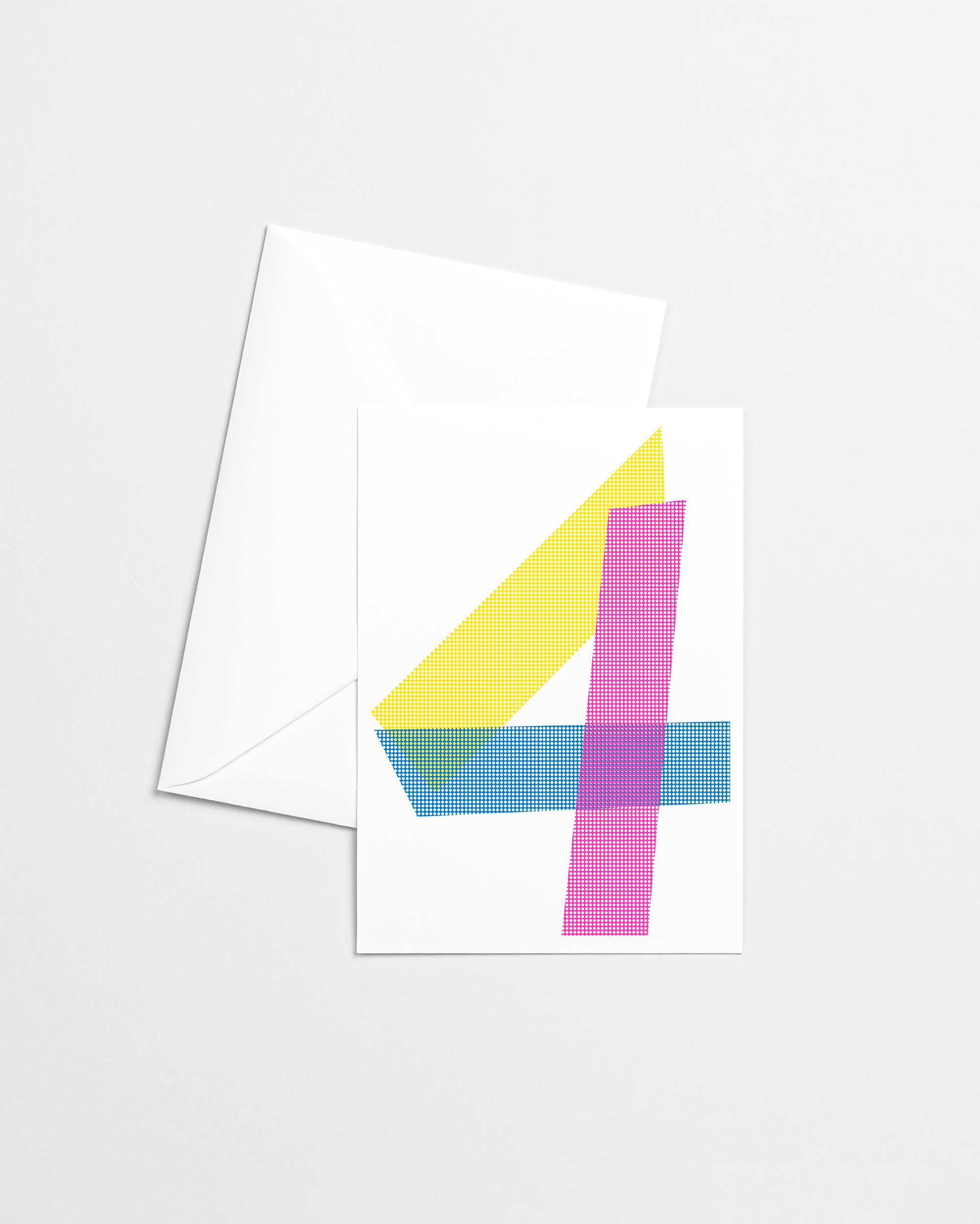 4th Birthday Risograph Greeting Card