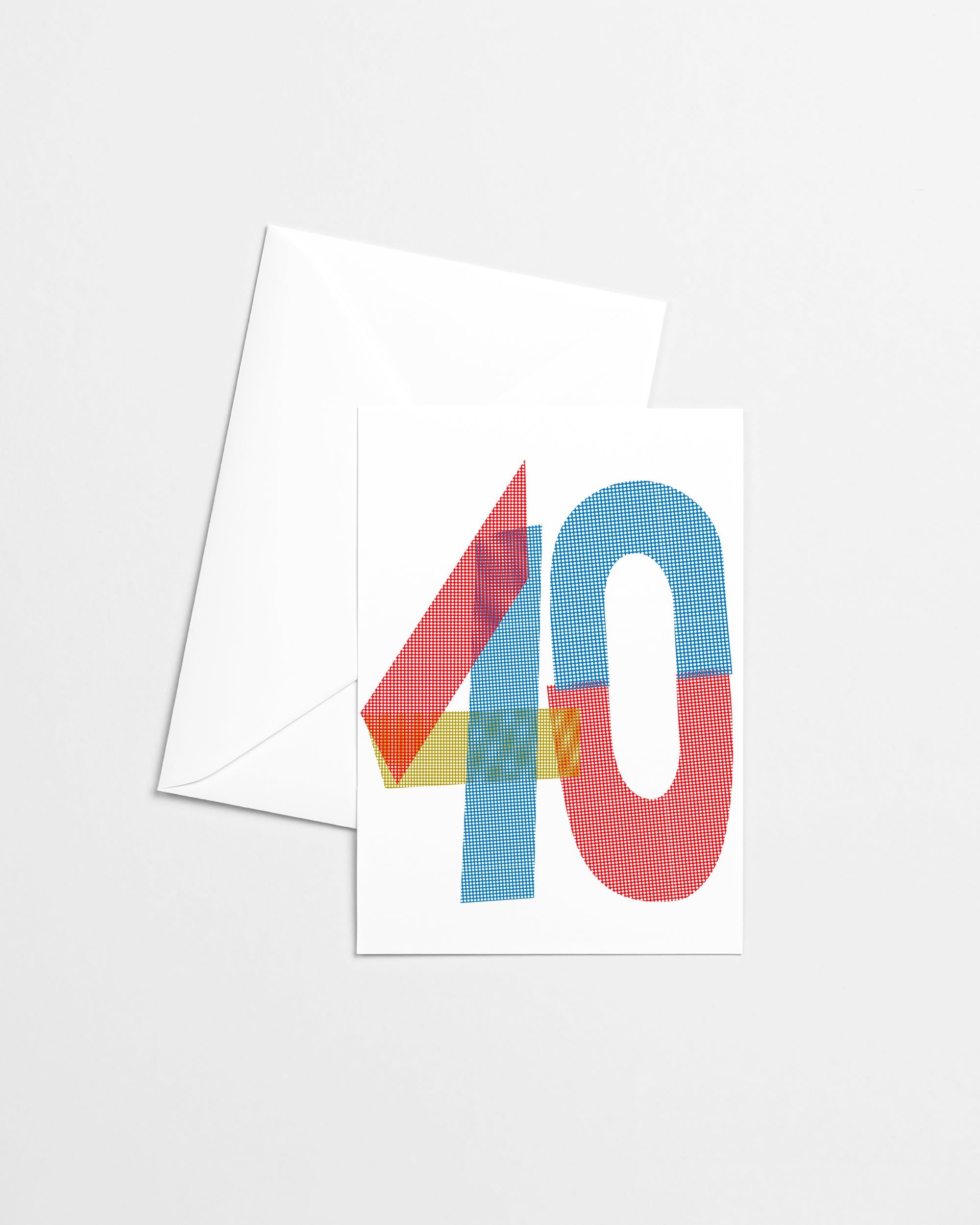 40th Birthday Risograph Greeting Card