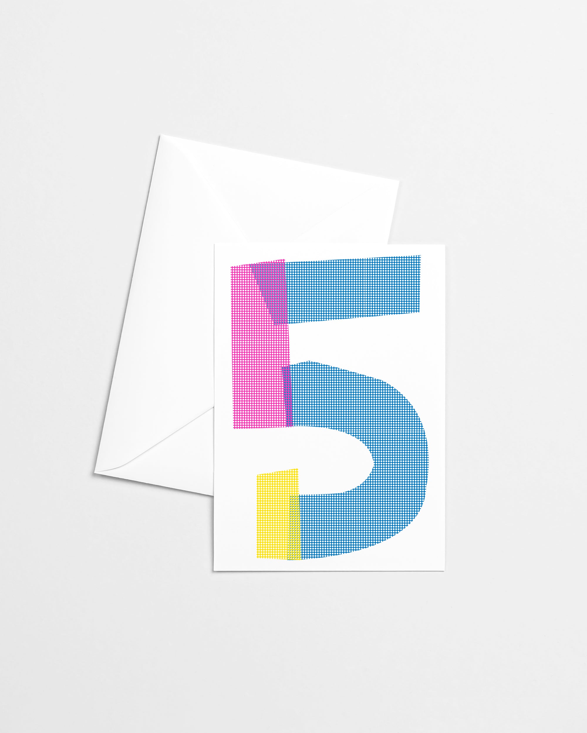5th Birthday Risograph Greeting Card