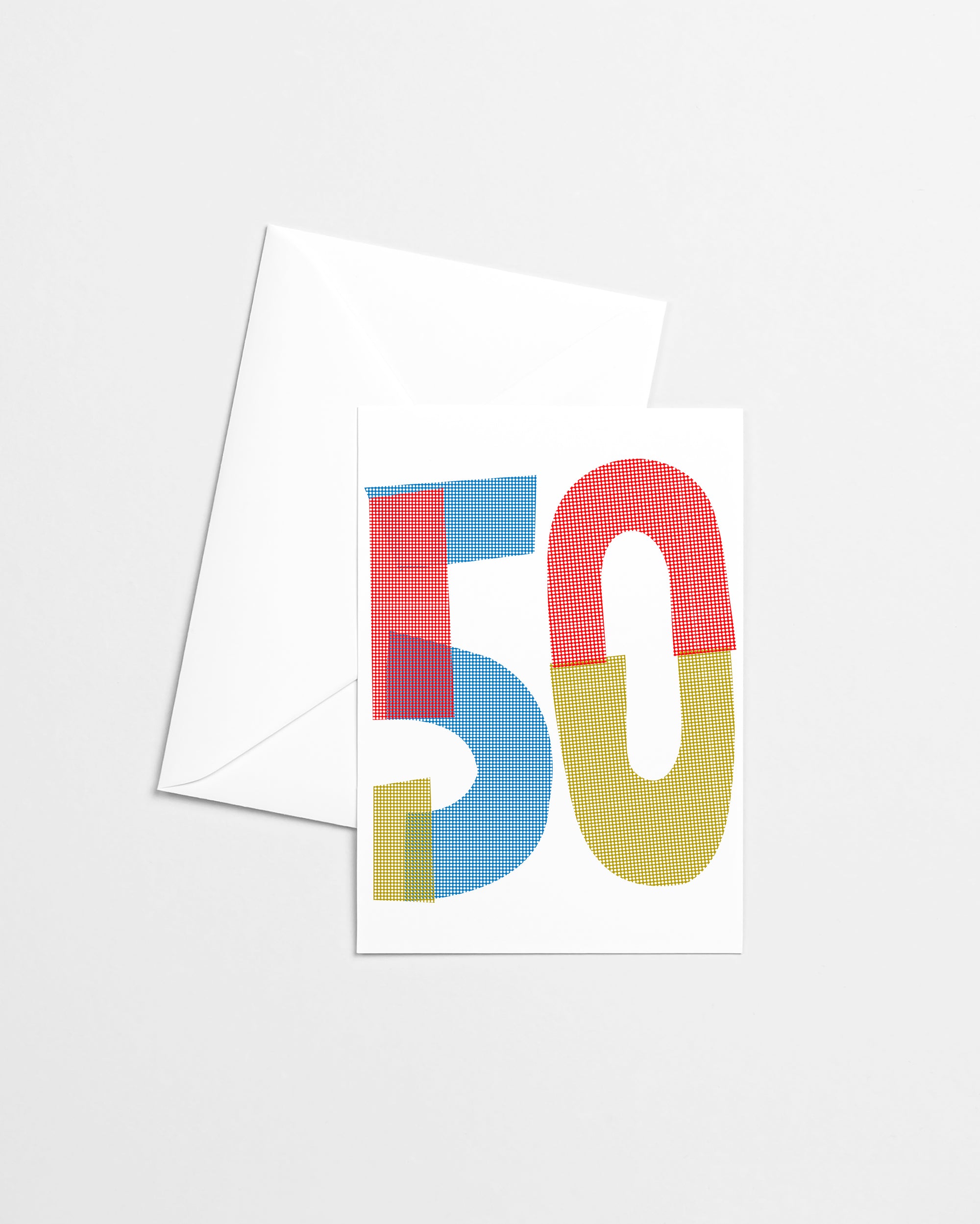 50th Birthday Risograph Greeting Card