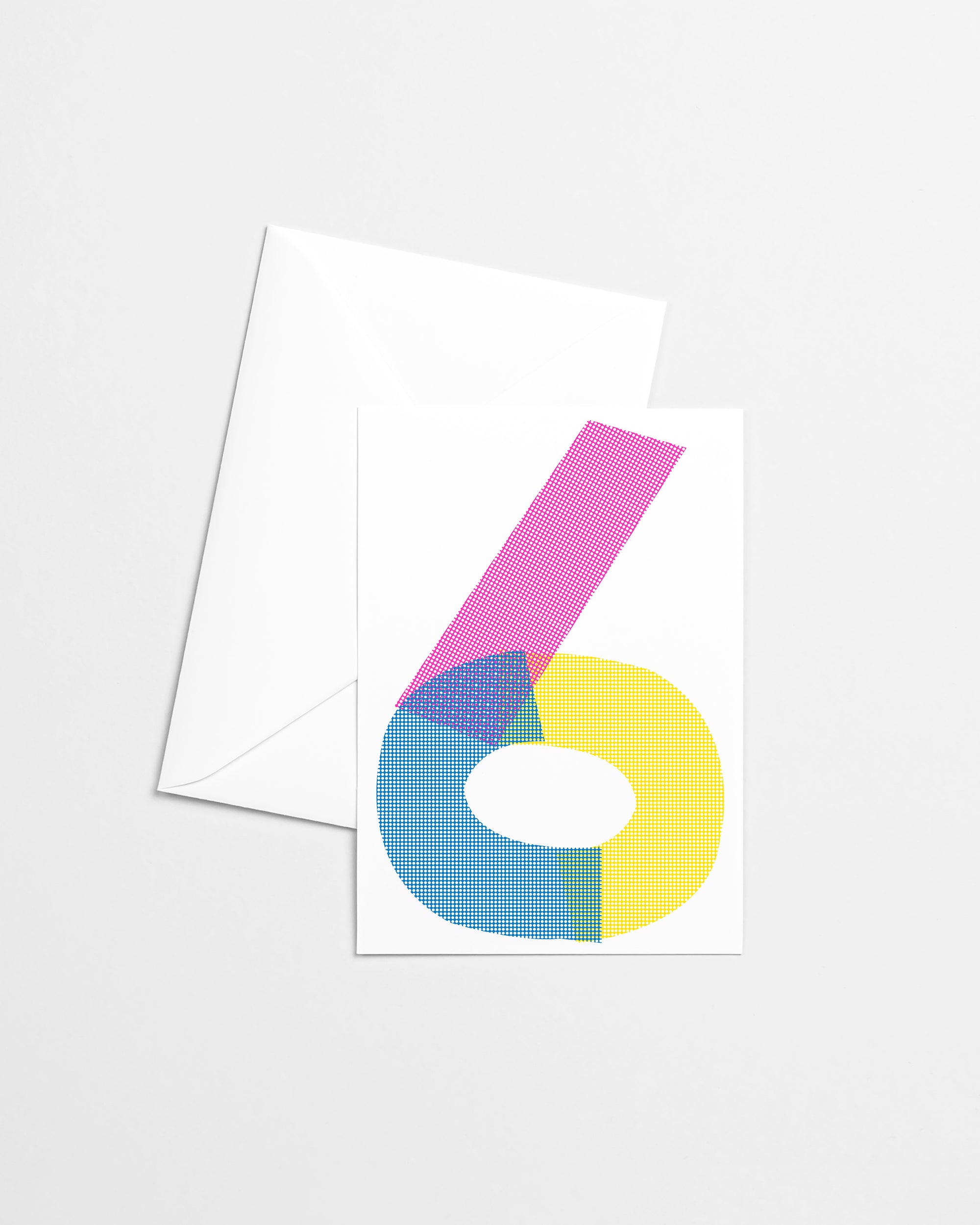 6th Birthday Risograph Greeting Card