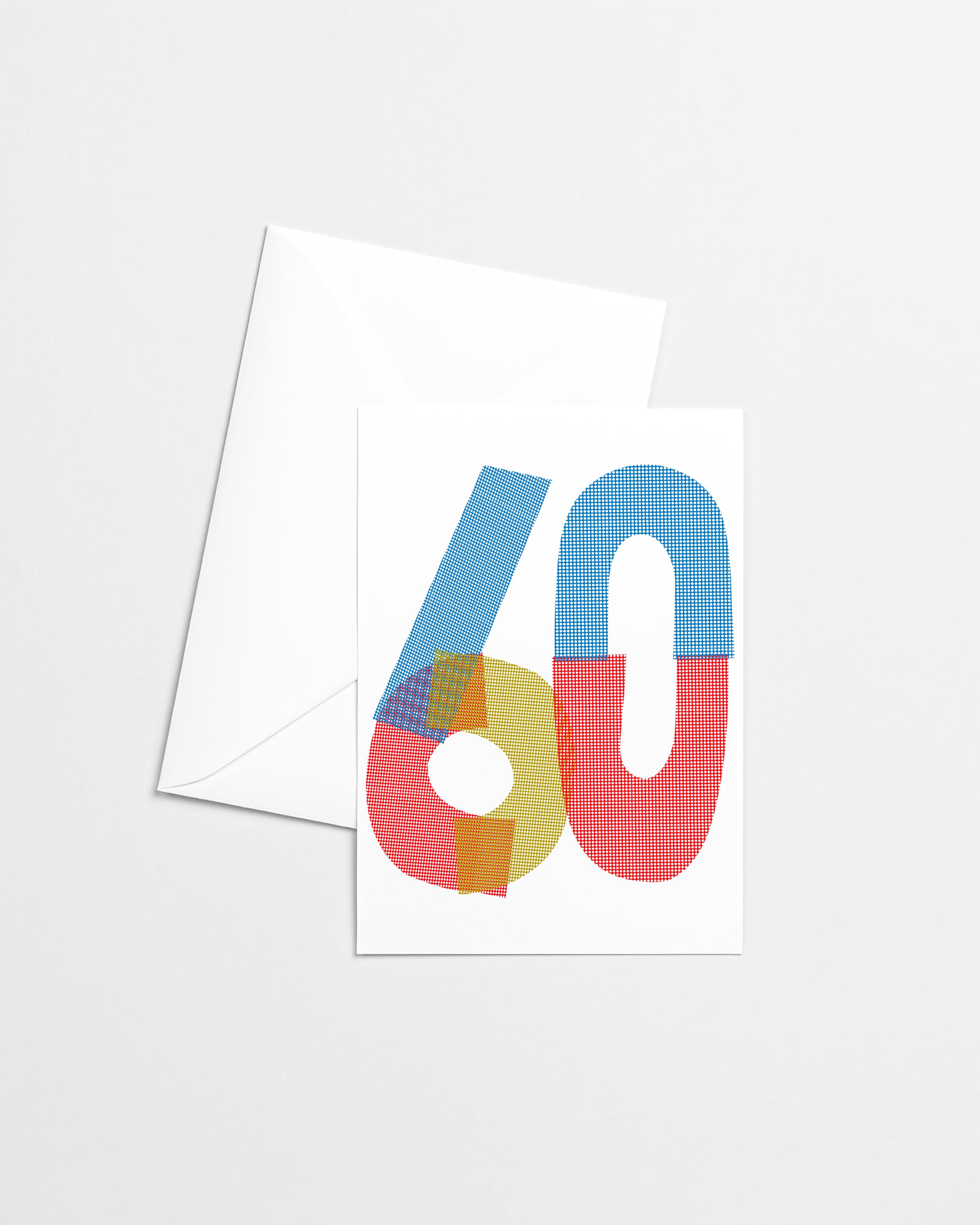 60th Birthday Risograph Greeting Card