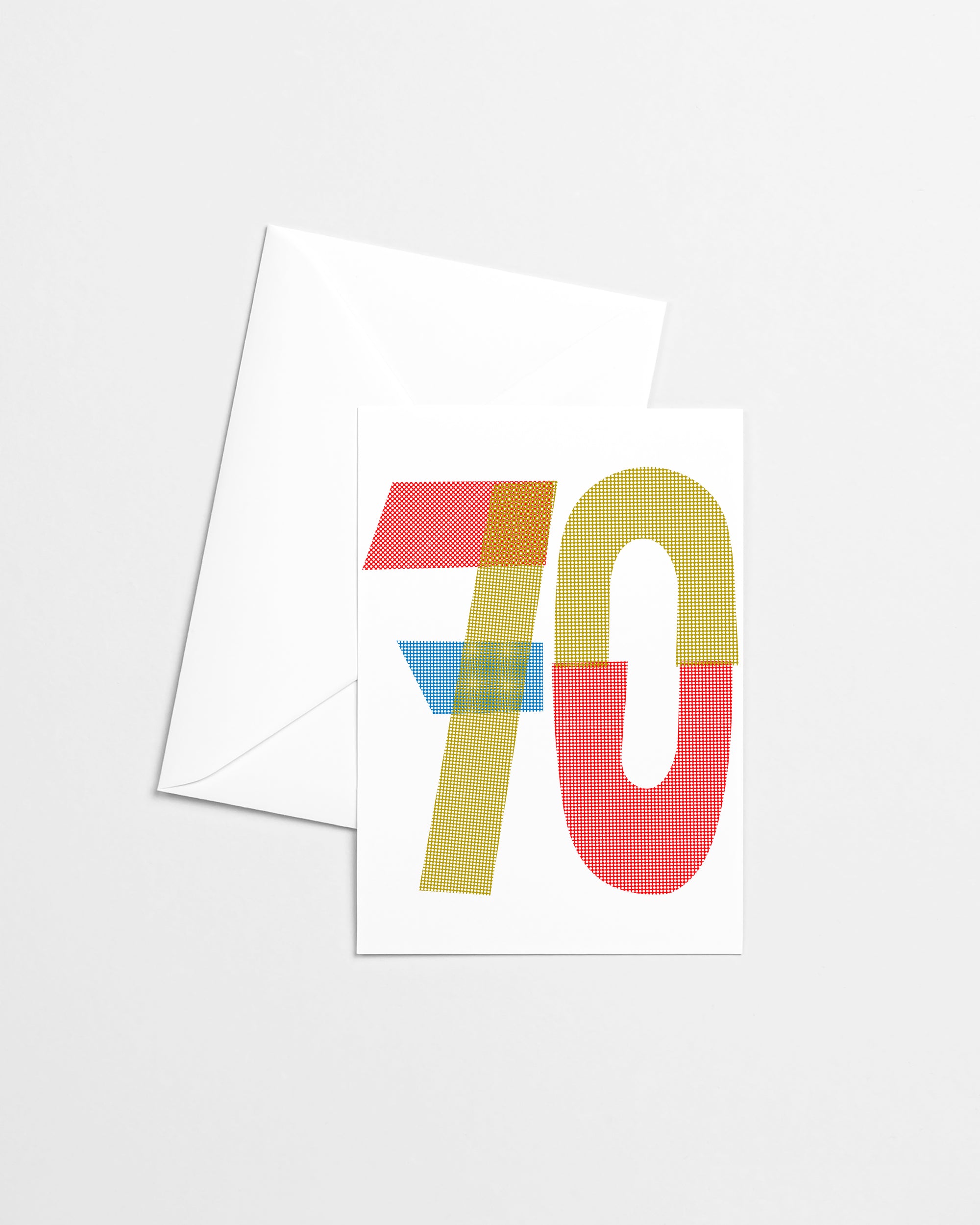 70th Birthday Risograph Greeting Card