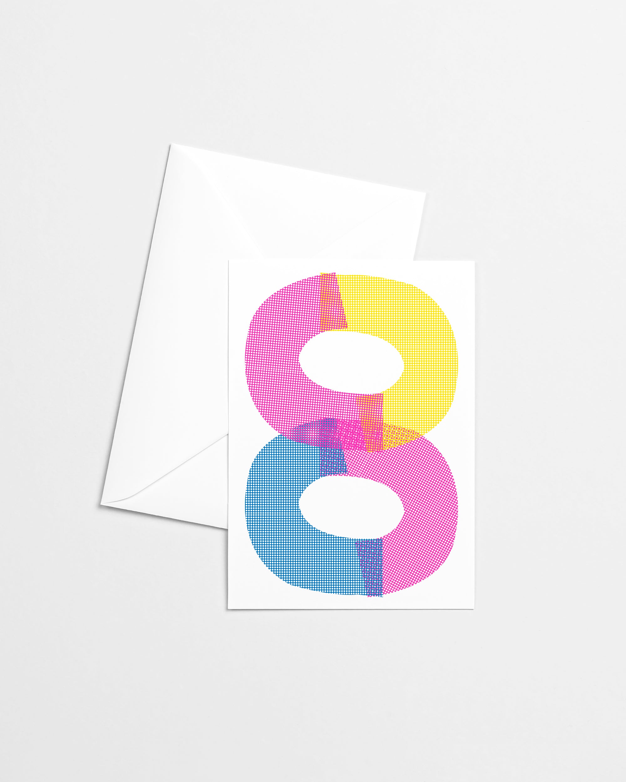 8th Birthday Risograph Greeting Card