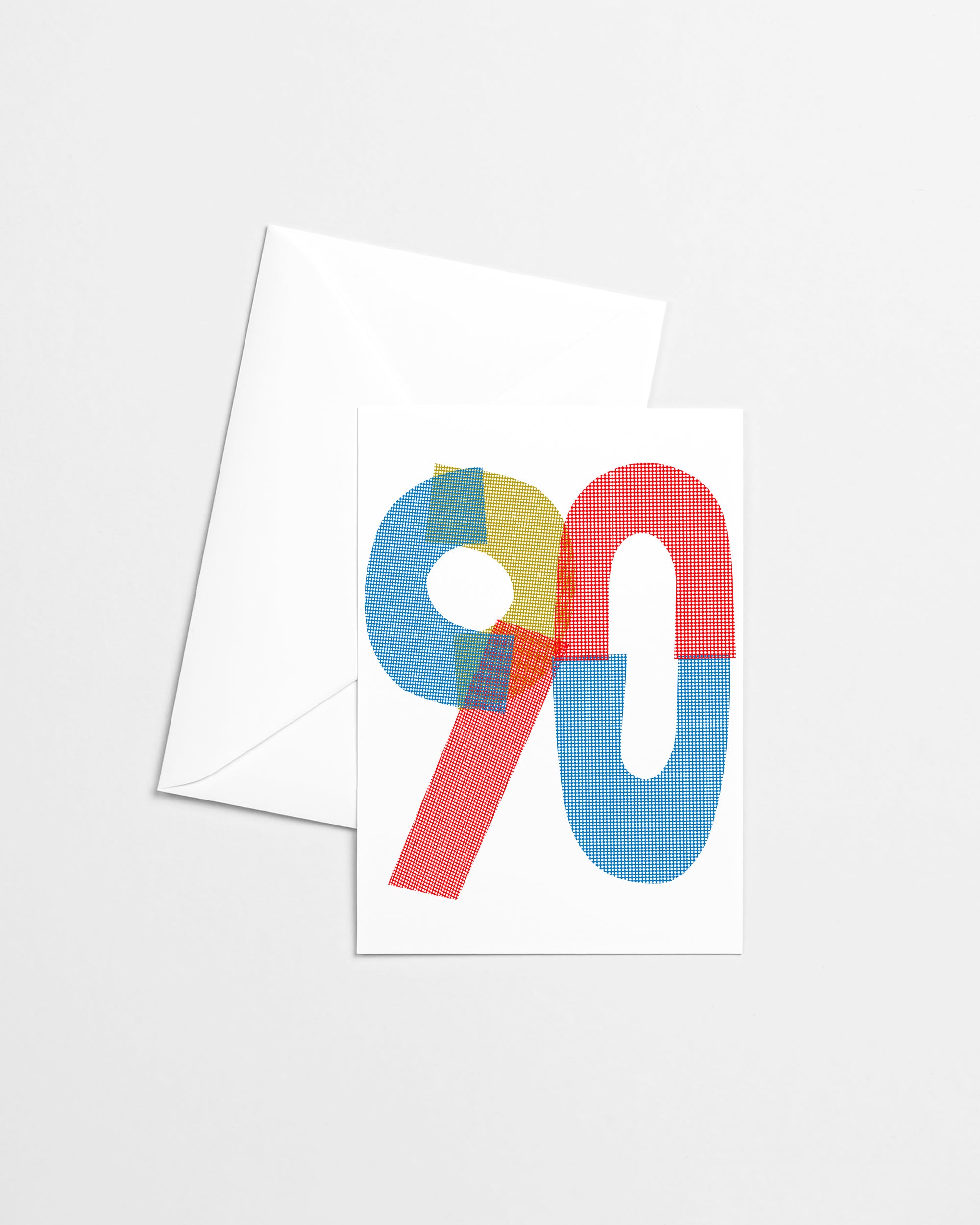 90th Birthday Risograph Greeting Card