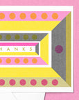 Thanks Geometric Risograph Card