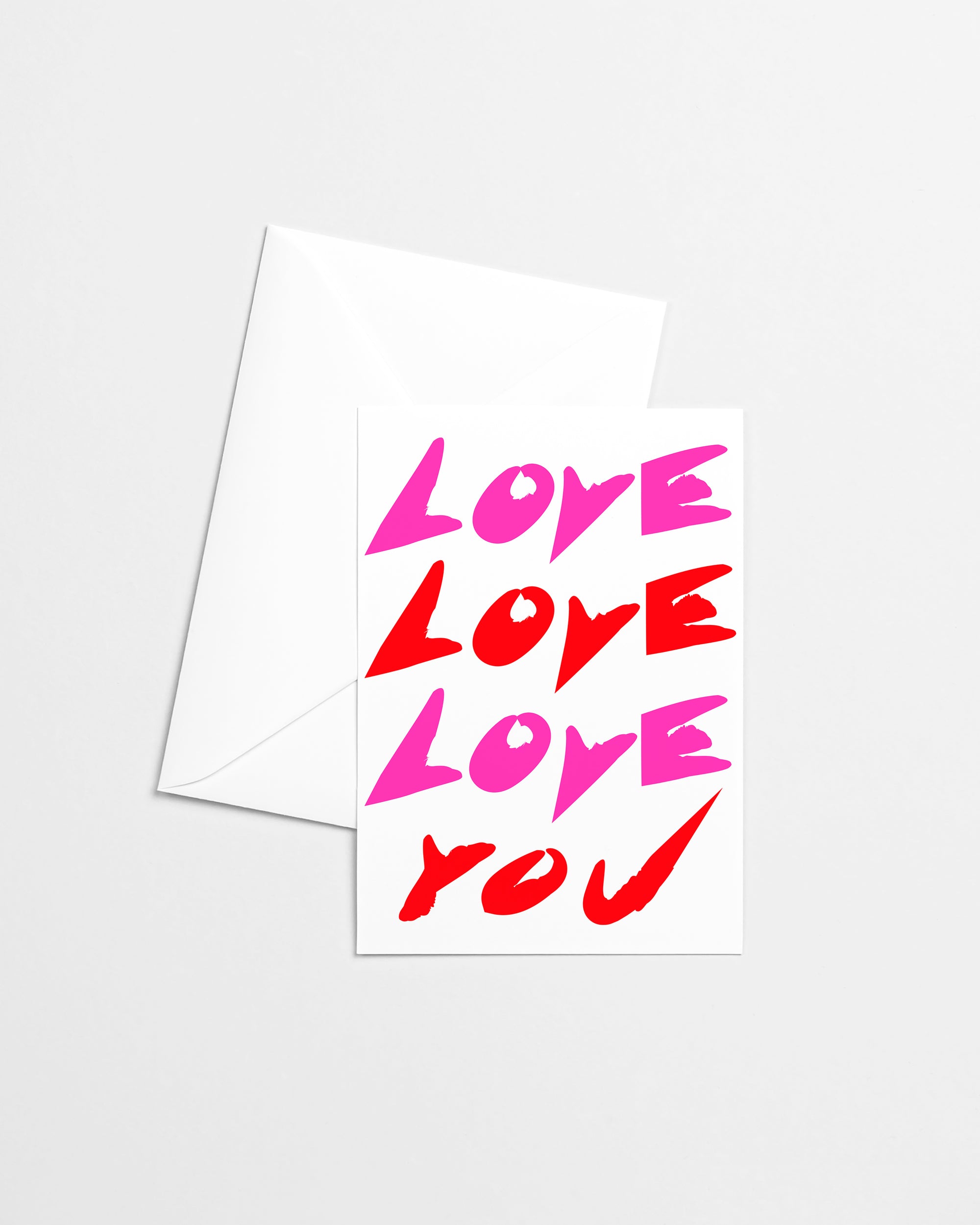 LOVE 80s Script Risograph Greeting Card
