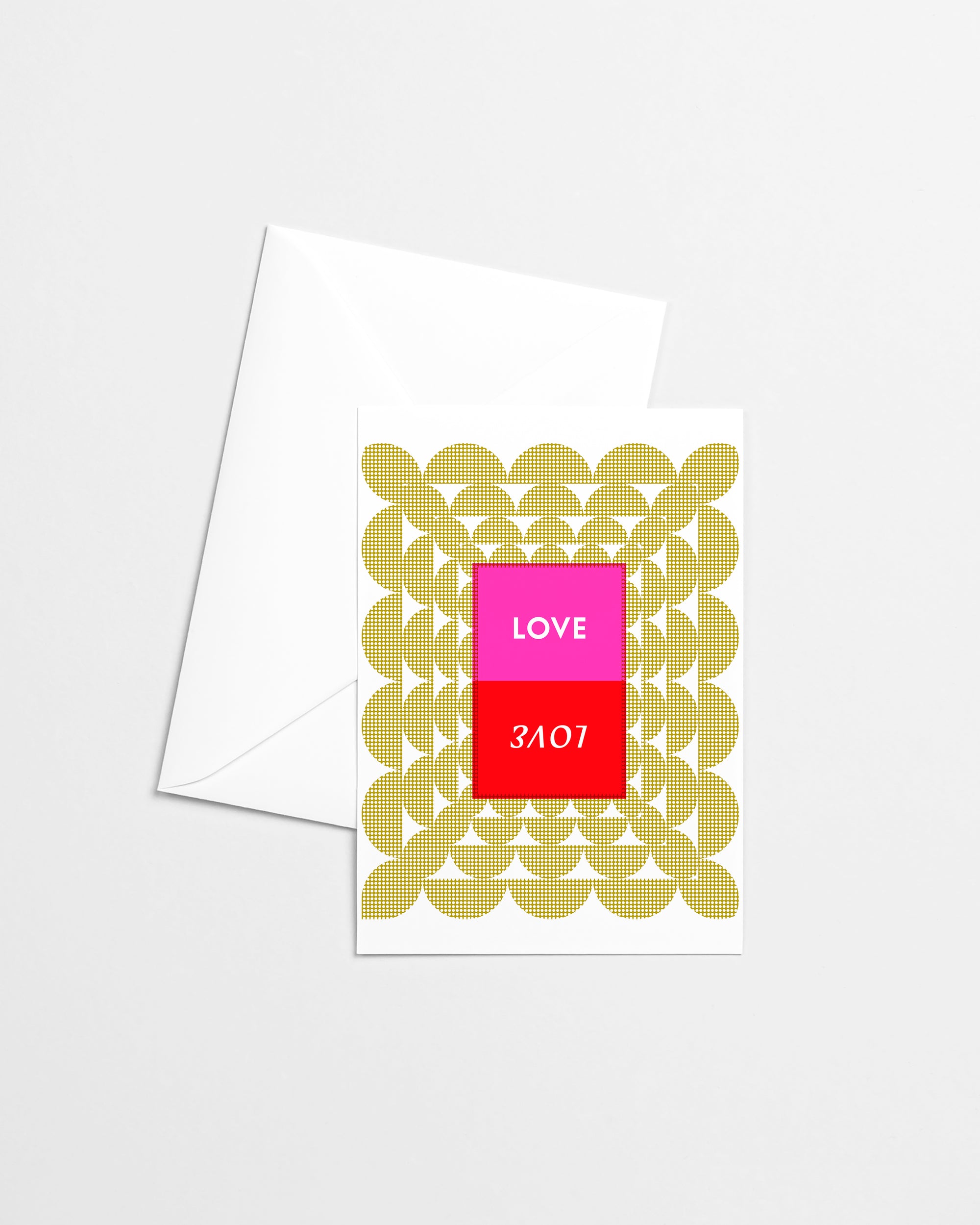 Frame Heart Love Valentine Risograph Greeting Card