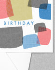 Happy Birthday Modern Shapes Risograph Card