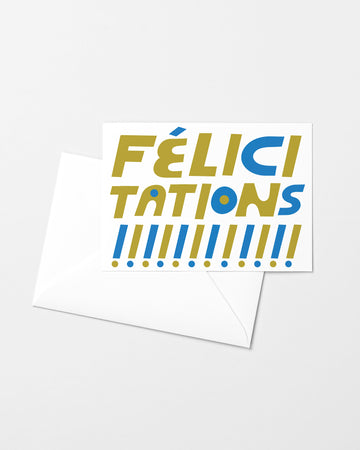 Felicitations Carte de Souhaits Risograph Greeting Card