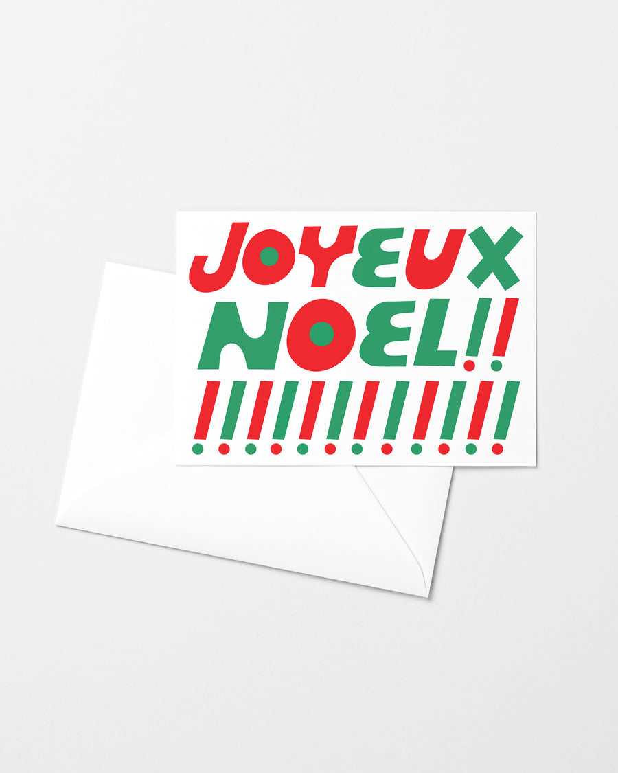 Joyeux Noel Carte de Souhaits Risograph Greeting Card