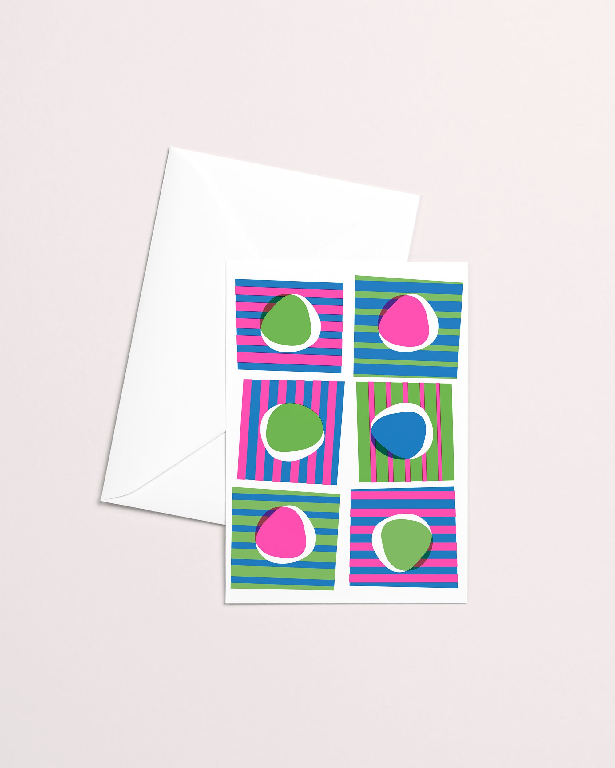 Dice Risograph Greeting Card