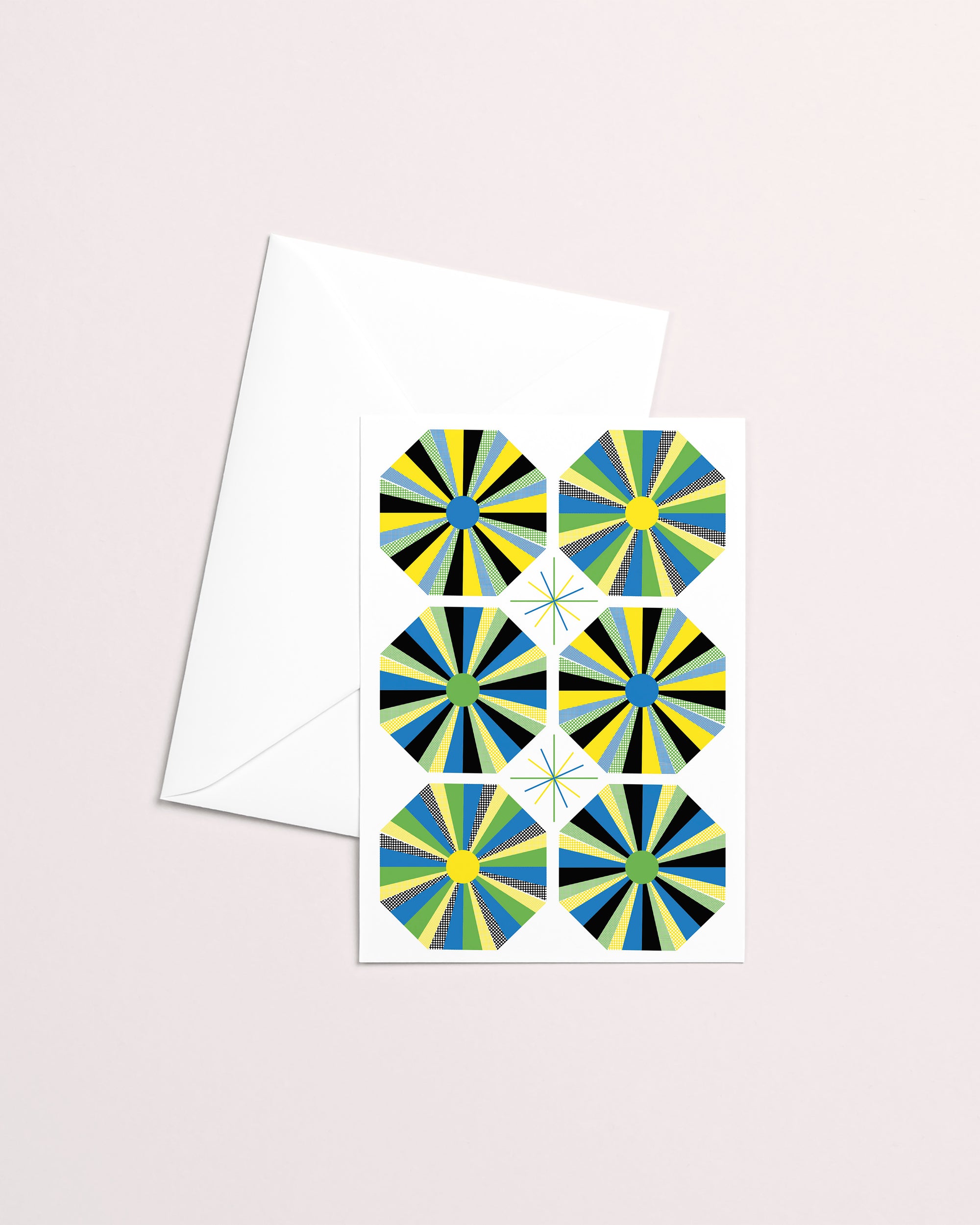 Gemstone Risograph Greeting Card