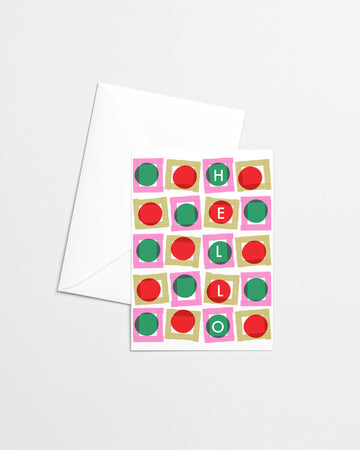 Bingo Dabber Risograph Greeting Card