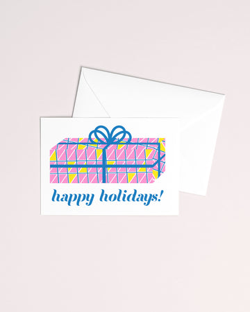 Diamond Present Risograph Holiday Greeting Card