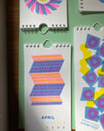 2026 Abstract Shapes Modern Risograph Wall Calendar