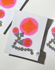 Fuzzy Flowers • Modern Risograph Print