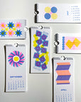 2026 Abstract Shapes Modern Risograph Wall Calendar