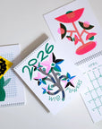 2026 Wild Flowers Modern Risograph Wall Calendar
