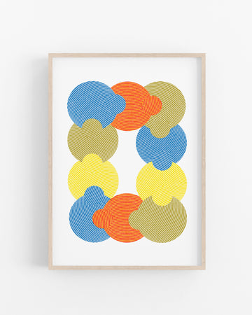 Planets • Modern Risograph Print