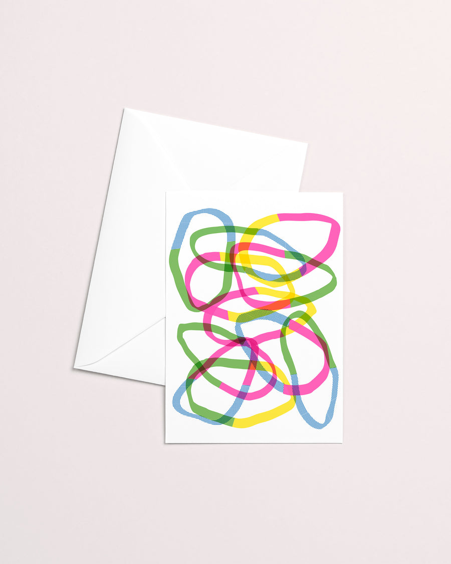 Whirl Risograph Greeting Card