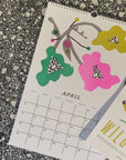 2027 Wild Flowers Modern Risograph Wall Calendar