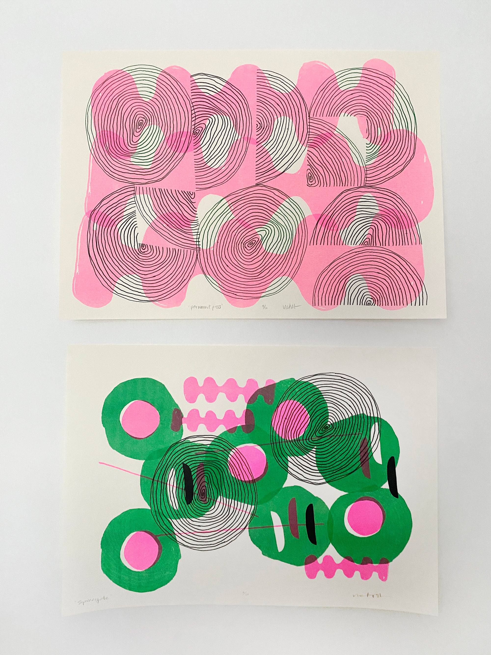 Spin Cycle Risograph print