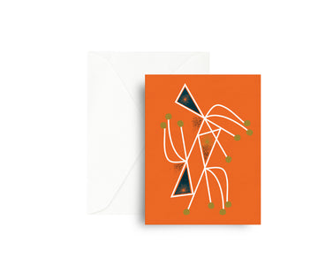 Orange Mobile Greeting Card