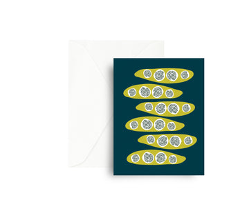 Yellow Pods Greeting Card